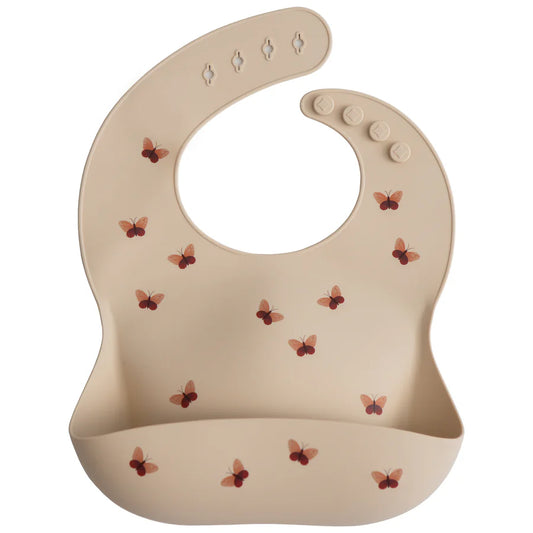 Babete silicone mushie - butterflies