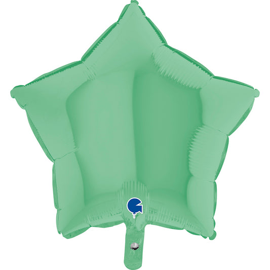 Balão foil estrela verde pastel