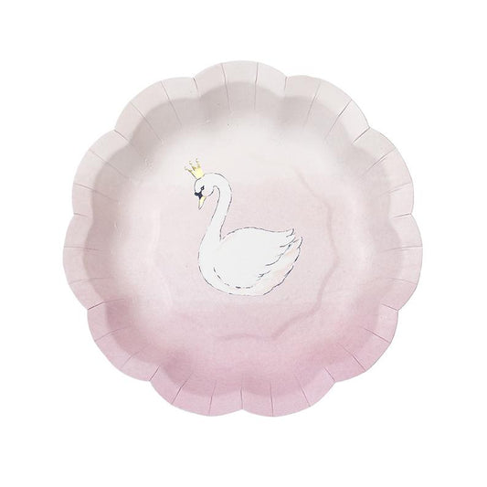 Pratos rosa cisne