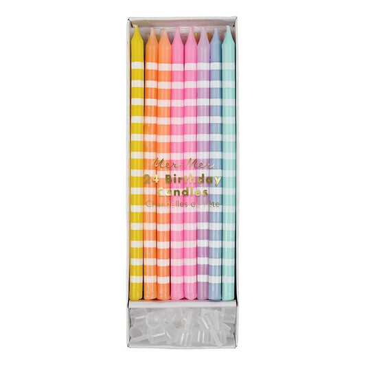 Velas riscas pastel