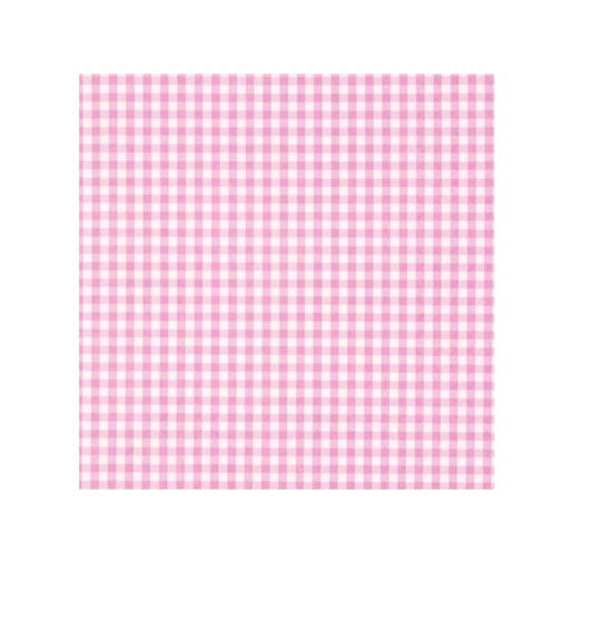 Guardanapos rosa claro gingham