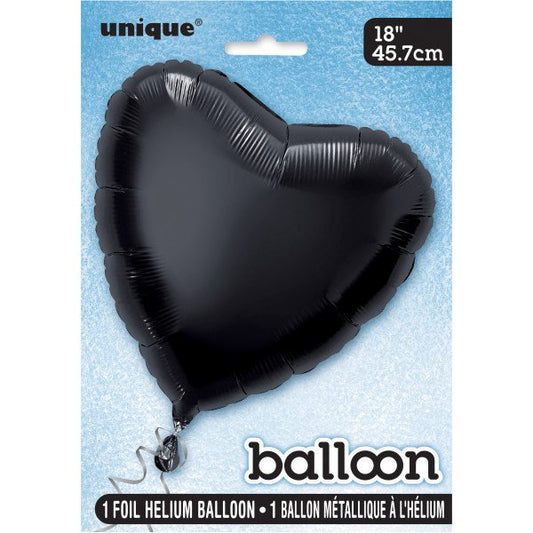 Balão foil coração preto