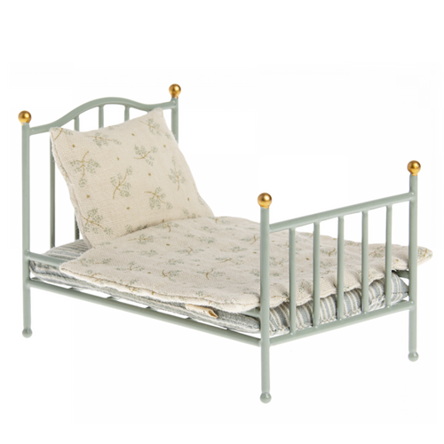 Cama metal vintage, menta