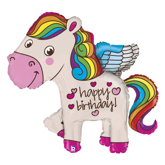 Balão poney happy birthday