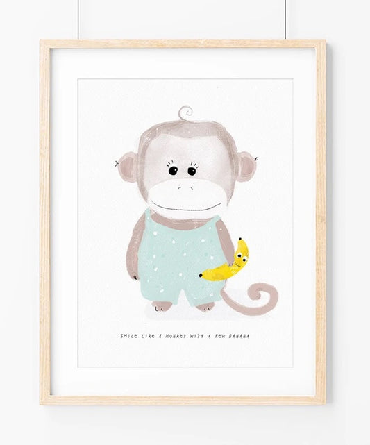 Smiley monkey ilustração