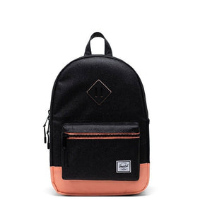 Mochila Heritage Youth - black sparkle/ neon peach